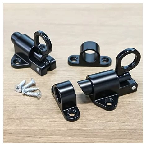 VOCTEIN Lot De 2 Loquets De Porte Automatiques – Loquets De Porte En Alliage De Zinc Loquets à Ressort Loquets De Porte à Rebond Automatique, Loquets De Porte à Rebond à Ressort Avec Vis, Pour Portes D'armoire (noir) 5 VOCTEIN Lot De 2 Loquets De Porte Automatiques – Loquets De Porte En Alliage De Zinc Loquets à Ressort Loquets De Porte à Rebond Automatique, Loquets De Porte à Rebond à Ressort Avec Vis, Pour Portes D'armoire (noir) – Image 3