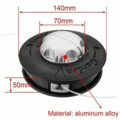 TANèTUE Universel M10 Aluminium Nylon Brosse Tondeuse Bosse Bobine Coupe Gazon 2 Lignes Tête De Coupe Fil Ligne Chaîne Scie Herbe Brosse Tondeuse -Débroussailleuse Soldes Magasin 67429403 5