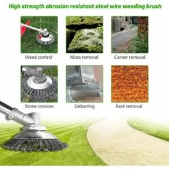 MèREÉTERNEL Brosse De Débroussailleuse, Tête Brosse Désherbage, Brosse à Mauvaises Herbes Pour Débroussailleuse, Brosse De Désherbage Fil D'acier, Environ 6 Pouces, Accessoires De Tondeuse à Gazon Ternel -Débroussailleuse Soldes Magasin 67431224 4