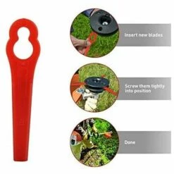 THSINDE Lot De 100 Lames En Plastique De Rechange Pour Lames De Coupe De Coupe-bordures Kit De Pièces De Moteur De Lame De Coupe Pour FRT18A FRT18A1 Art 46155 FRT20A1 Accessoires -Débroussailleuse Soldes Magasin 67502935 4