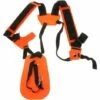 AOUGO Strimmer Double Bandoulière Harnais Ceinture Rembourrée Ceinture Pour Débroussailleuse Tondeuse Jardin Sécateur (Orange)