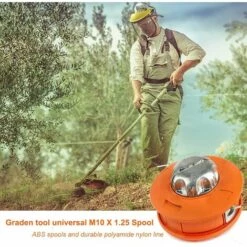 OSQI Bobine Fil Tete Debroussailleuse Universelle M10 X 1,25 Filetage à Gauche Pièces De Rechange Coupe Bordure (M10 X 1,25) -Débroussailleuse Soldes Magasin 67676465 3