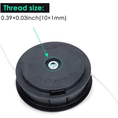 ENLENK Tête De Débroussailleuse, OLEOMAC, 130 MM, M 10X1,25 F, Tête De Débroussailleuse Universelle En Métal, Convient à Toutes Les Débroussailleuses Sthil, Husquarna, Stiga 4 ENLENK Tête De Débroussailleuse, OLEOMAC, 130 MM, M 10X1,25 F, Tête De Débroussailleuse Universelle En Métal, Convient à Toutes Les Débroussailleuses Sthil, Husquarna, Stiga – Image 2