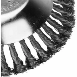 ENLENK Brosse De Débroussailleuse à Gazon, 150x25.4mm Brosse à Désherber Ronde Pour éliminer Les Mauvaises Herbes, Tête Brosse Rotative Avec Roue En Fil D'acier Massif Pour Jardin Agriculture(6 Pouce) -Débroussailleuse Soldes Magasin 67677865 4
