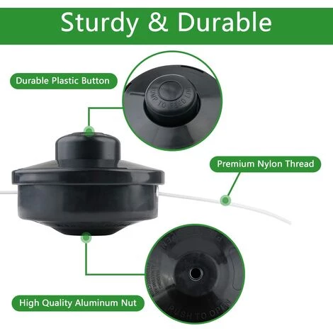 ENLENK Lot De 2 Tête De Débroussailleuse Universelle Nylon Bobine De Rechange Et Tête De Coupe M10 X 1,25 Pour Débroussailleuse Thermique à Essence 6 ENLENK Lot De 2 Tête De Débroussailleuse Universelle Nylon Bobine De Rechange Et Tête De Coupe M10 X 1,25 Pour Débroussailleuse Thermique à Essence – Image 4