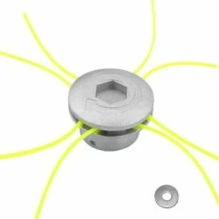 ENLENK Tête De Fil En Aluminium, Tête De Coupe Universelle à 4 Fils, Tête De Tondeuse à Gazon En Aluminium, Tête De Tondeuse à Gazon, Tête De Débroussailleuse Pour Jardin, Pelouse, Cour