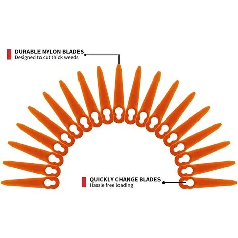 ENLENK Lame De 100 Pièces Pour Débroussailleuse, Lame En Plastique Pour Tondeuse Sans Fil 5 ENLENK Lame De 100 Pièces Pour Débroussailleuse, Lame En Plastique Pour Tondeuse Sans Fil – Image 3