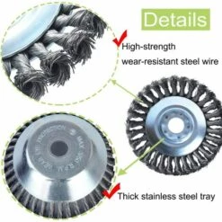 ENLENK Brosse De Désherbage à Tête De 6 "(150 Mm * 25,4 Mm) Pour L'élimination De La Mousse Et De La Rouille Des Joints De Pavage De Briques De Jardin 9 ENLENK Brosse De Désherbage à Tête De 6 "(150 Mm * 25,4 Mm) Pour L'élimination De La Mousse Et De La Rouille Des Joints De Pavage De Briques De Jardin -Débroussailleuse Soldes Magasin 67685471 3