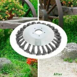 ECHOO Tête De Débroussailleuse Conique En Fil De Fer Noué Pour Tondeuse à Gazon - Plateau De Désherbage En Métal Pour Débroussailleuse (Diamètre Extérieur150mm, Trou Intérieur 25mm) -Débroussailleuse Soldes Magasin 67696718 2