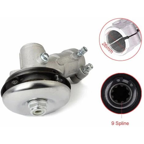 FLYME Renvoi D'angle Debroussailleuse 26mm /28mm, Tête D'engrenage Debroussailleuse Universelle Boîte De Vitesse De Tondeuse à Gazon Pour Coupe Herbe/Tronconneuse (28mm, Rond De 9 Dents) 4 FLYME Renvoi D'angle Debroussailleuse 26mm /28mm, Tête D'engrenage Debroussailleuse Universelle Boîte De Vitesse De Tondeuse à Gazon Pour Coupe Herbe/Tronconneuse (28mm, Rond De 9 Dents) – Image 2