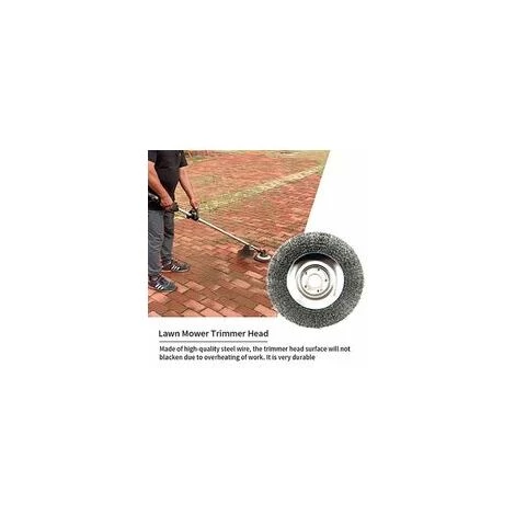 FLYME Tête De Débroussailleuse Brosse De Fil D'acier De Tête De Coupe-Herbe Pour Tondeuse à Gazon 6 FLYME Tête De Débroussailleuse Brosse De Fil D'acier De Tête De Coupe-Herbe Pour Tondeuse à Gazon – Image 4
