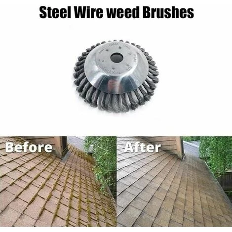 Jardin Piscine Brosse De Débroussailleuse à Gazon, 6 Pouce Tête De Tondeuse à Fil Avec Roue En Fil D'acier Solide, Brosse à Désherber Ronde En Métal LangRay 6 Jardin Piscine Brosse De Débroussailleuse à Gazon, 6 Pouce Tête De Tondeuse à Fil Avec Roue En Fil D'acier Solide, Brosse à Désherber Ronde En Métal LangRay – Image 4