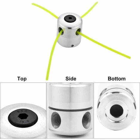 Cisea Tête De Débroussailleuse Universelle Aluminium Fils Tête Coupe-bordure Tête Double Fil Bobine Tête Fil Nylon Pour Tondeuse, 1 Têtes De Fil + 4 Fils 4 Cisea Tête De Débroussailleuse Universelle Aluminium Fils Tête Coupe-bordure Tête Double Fil Bobine Tête Fil Nylon Pour Tondeuse, 1 Têtes De Fil + 4 Fils – Image 2
