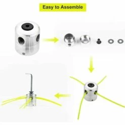 Cisea Tête De Débroussailleuse Universelle Aluminium Fils Tête Coupe-bordure Tête Double Fil Bobine Tête Fil Nylon Pour Tondeuse, 1 Têtes De Fil + 4 Fils 9 Cisea Tête De Débroussailleuse Universelle Aluminium Fils Tête Coupe-bordure Tête Double Fil Bobine Tête Fil Nylon Pour Tondeuse, 1 Têtes De Fil + 4 Fils -Débroussailleuse Soldes Magasin 68076777 3