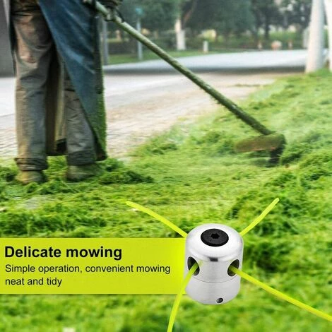 Cisea Tête De Débroussailleuse Universelle Aluminium Fils Tête Coupe-bordure Tête Double Fil Bobine Tête Fil Nylon Pour Tondeuse, 1 Têtes De Fil + 4 Fils 7 Cisea Tête De Débroussailleuse Universelle Aluminium Fils Tête Coupe-bordure Tête Double Fil Bobine Tête Fil Nylon Pour Tondeuse, 1 Têtes De Fil + 4 Fils – Image 5