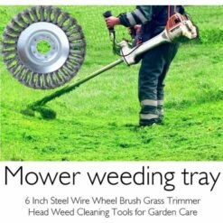 LLOVE Brosse De Désherbage à Tête De 6 "(150 Mm * 25,4 Mm) Pour L'élimination De La Mousse Et De La Rouille Des Joints De Pavage De Briques De Jardin -Débroussailleuse Soldes Magasin 68310471 5