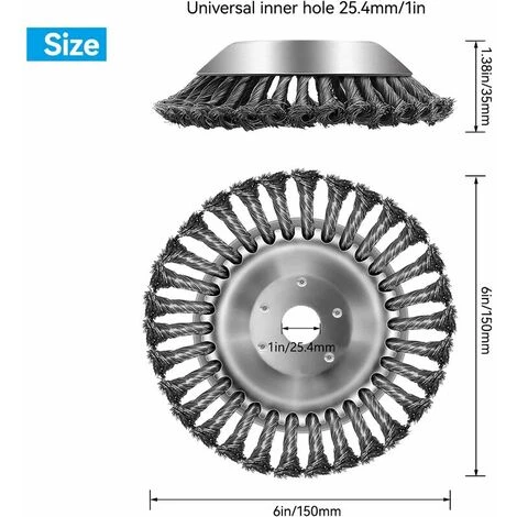6 Pouces 150mm Brosse De Désherbage Bol Type Torsion Fil Roue Pelouse Jardin Outils Agricoles Débroussailleuse HANBING 3 6 Pouces 150mm Brosse De Désherbage Bol Type Torsion Fil Roue Pelouse Jardin Outils Agricoles Débroussailleuse HANBING