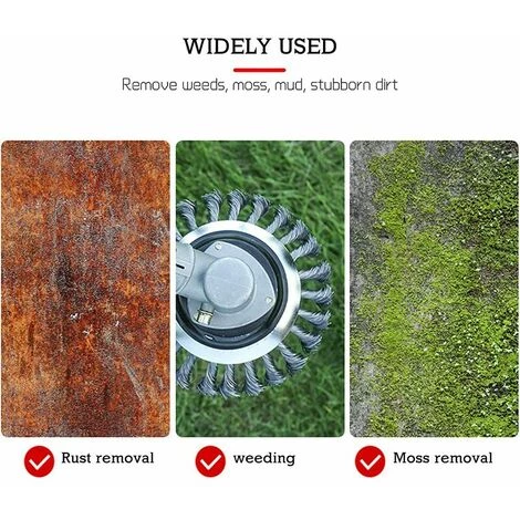 6 Pouces 150mm Brosse De Désherbage Bol Type Torsion Fil Roue Pelouse Jardin Outils Agricoles Débroussailleuse HANBING 7 6 Pouces 150mm Brosse De Désherbage Bol Type Torsion Fil Roue Pelouse Jardin Outils Agricoles Débroussailleuse HANBING – Image 5