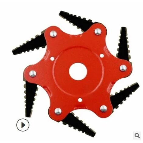 QERSTA Tête De Débroussailleuse En Métal à 6 Dents - Tête De Tondeuse à Gazon De Jardin 2 Commandes - Lame Rouge, Noire 3 QERSTA Tête De Débroussailleuse En Métal à 6 Dents - Tête De Tondeuse à Gazon De Jardin 2 Commandes - Lame Rouge, Noire