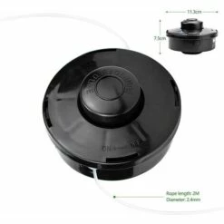 Cisea Lot De 2 Tête De Débroussailleuse Universelle A6481 Nylon Bobine De Rechange De Tondeuse Débroussailleuse Tête De Coupe M10 X 1,25 Pour Débroussailleuse Thermique à Essence -Débroussailleuse Soldes Magasin 68585543 2