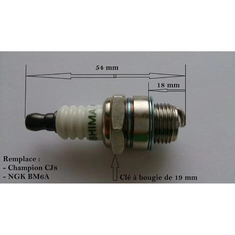 JARDIAFFAIRES Bougie Pour Tronçonneuse, Taille Haies, Débroussailleuse Remplace BM6A Ou CJ8 3 JARDIAFFAIRES Bougie Pour Tronçonneuse, Taille Haies, Débroussailleuse Remplace BM6A Ou CJ8